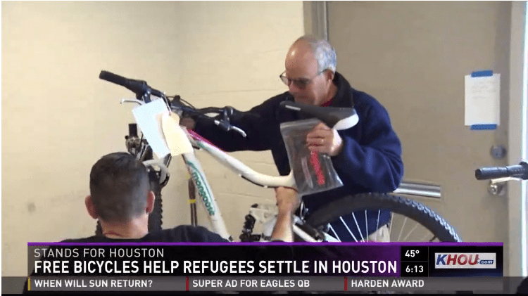 Freewheels' bikes for refugees program has attracted media attention.