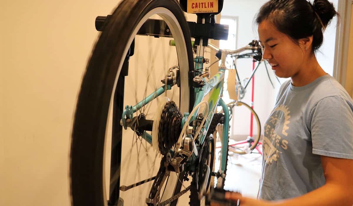 Rice Bikes mechanics are an important part of Freewheels' success.