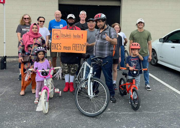 Freewheels provided bikes to Afghan men, women and children