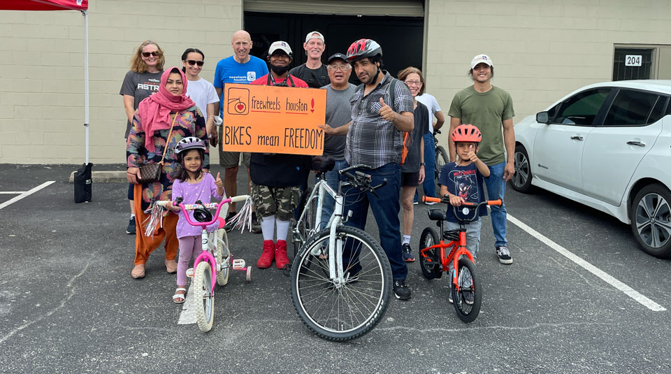 Freewheels provided bikes to Afghan men, women and children