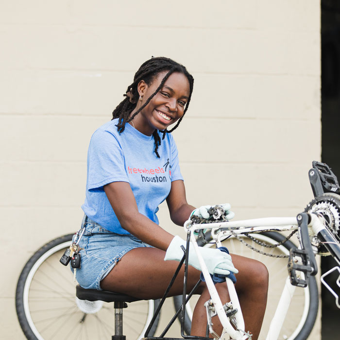 Volunteer bike repair sale